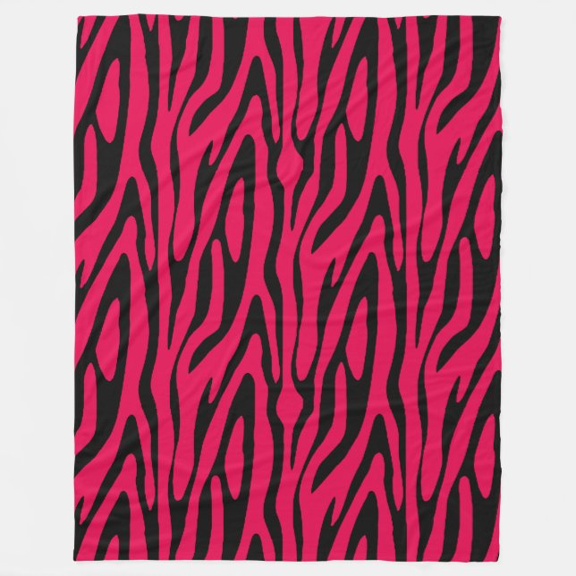 Cool and Chic Animal Skin Pattern Fleece Blanket (Front)