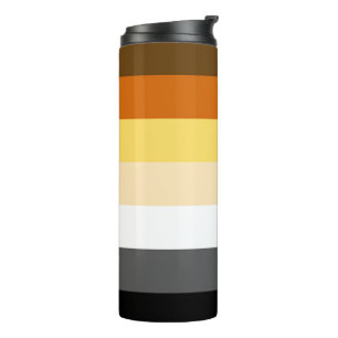 Cool and Classic Gay Bears Pride Flag Thermal Tumbler