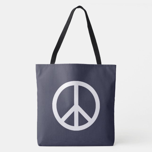 Cool and Classic Peace Tote Bag (Front)