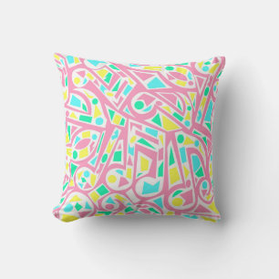 Cool and Colourful Abstract Music Notes Cushion
