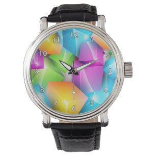Cool and Colourful Group of 3-D Cubes Watch
