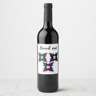 Cool and colourful label. wine label