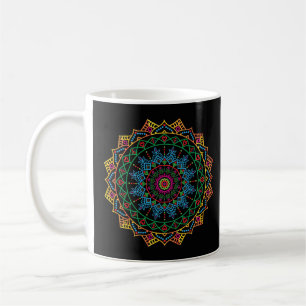 Cool and Colourful Mandala Floral Pattern Coffee Mug
