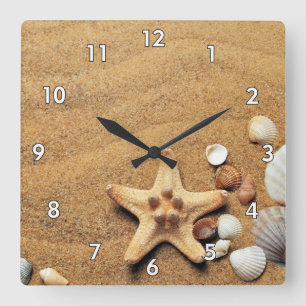 Cool and Colourful Ocean Themed Square Wall Clock