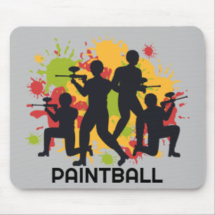 Cool and Colourful Paintball Scene Mouse Mat