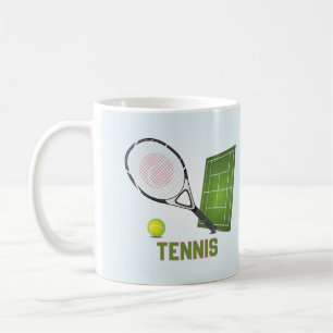 Cool and Colourful Tennis Sports Elements Coffee Mug