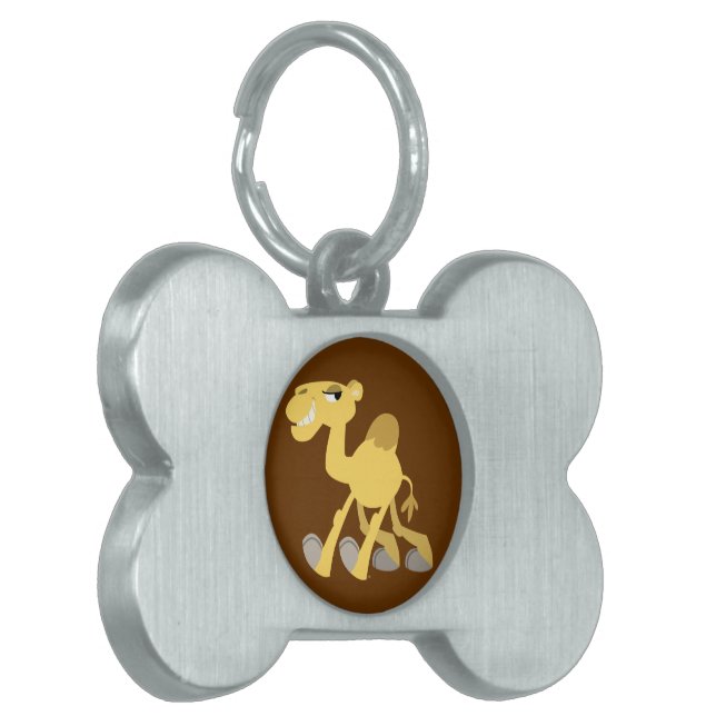 Cool and Cute Cartoon Camel Pet Tag (Front Left)