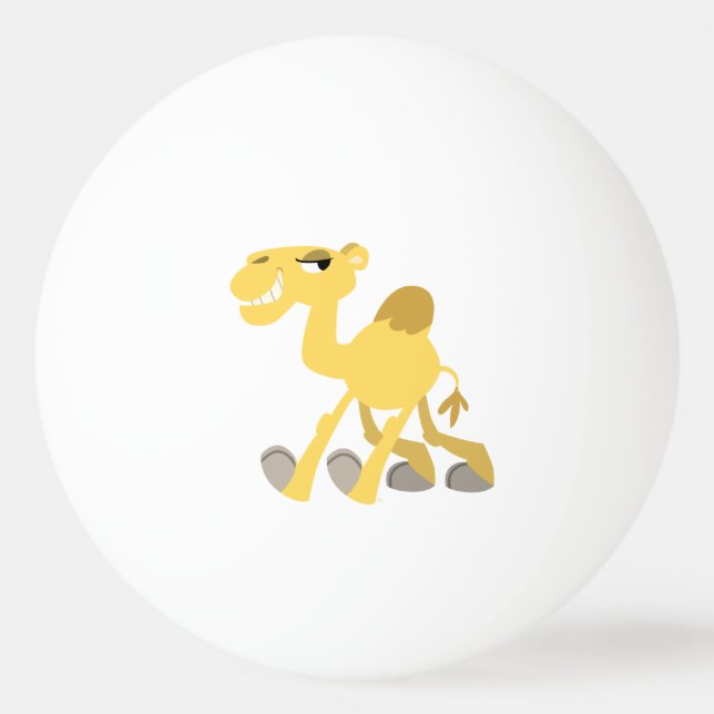 Cool and Cute Cartoon Camel Ping Pong Ball (Front)