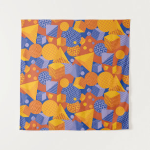 Cool and fun geometric seamless pattern tapestry