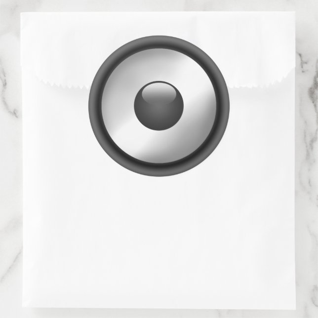 Cool and fun Music Speaker design Classic Round Sticker (Bag)