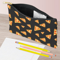 Cool and fun pizza slices pattern dark grey