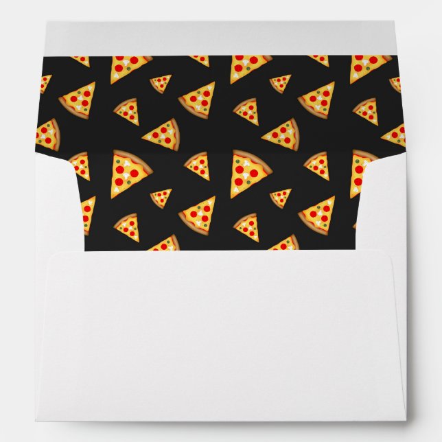 Cool and fun pizza slices pattern envelope (Back (Bottom))
