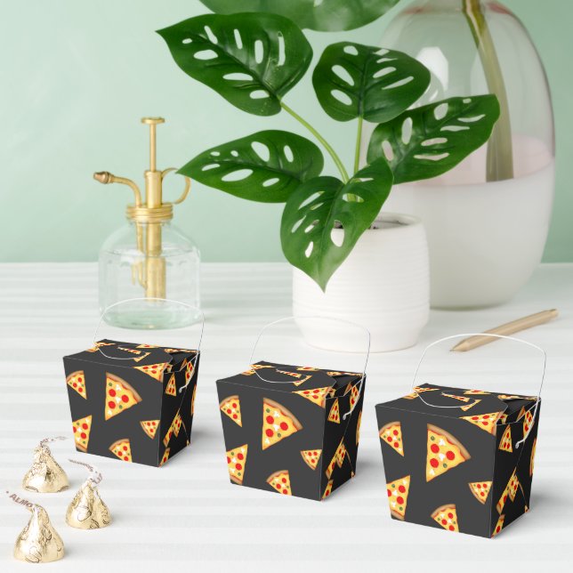 Cool and fun pizza slices pattern favour box (Multiple)