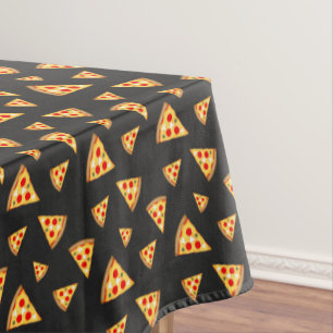 Cool and fun pizza slices pattern tablecloth