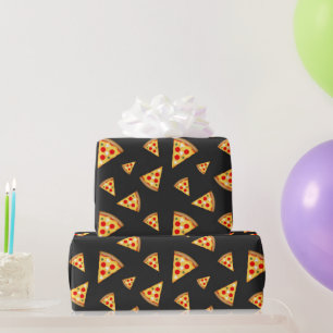 Cool and fun pizza slices pattern wrapping paper