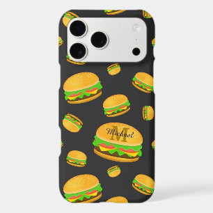 Cool and fun yummy burger pattern Monogram