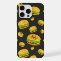Cool and fun yummy burger pattern Monogram