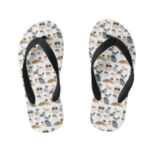 Cool and Funny Animals Wearing Sunglasses Kid's Flip Flops