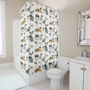 Cool and Funny Animals Wearing Sunglasses Shower Curtain