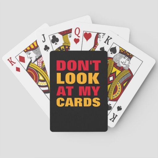 Image of cool and funny typography Playing Cards