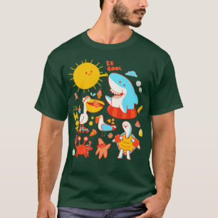 Cool and Hot summer beach party animals T-Shirt