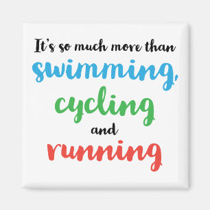 Cool and original design for triathletes magnet