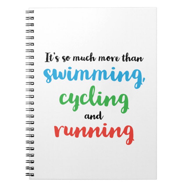 Cool and original design for triathletes notebook (Front)