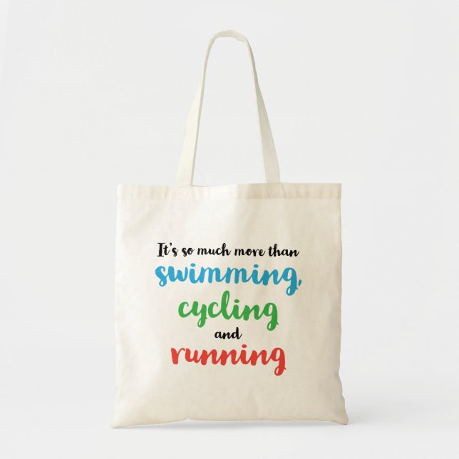 Cool and original design for triathletes tote bag (Front)