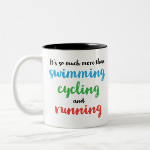 Cool and original design for triathletes Two-Tone coffee mug