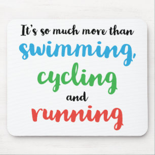 Cool and original Triathlon design for triathletes Mouse Mat