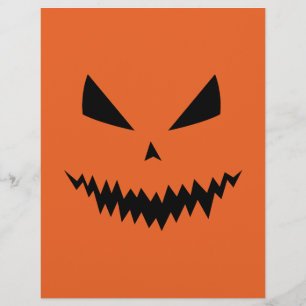 Cool and scary Jack O'Lantern face Halloween Flyer