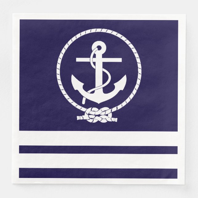 Cool and Stylish Nautical Theme Napkin (Front)