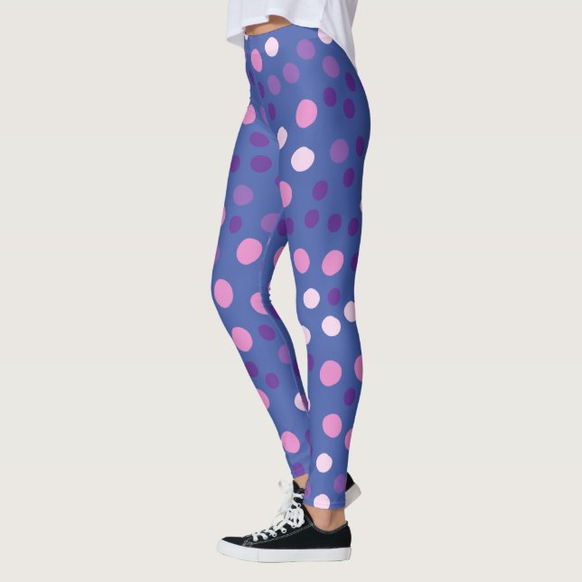 Cool And Trendy Polk Dots Pattern Leggings (Left)