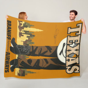 Cool and Trendy Vintage Texas Travel Poster Fleece Blanket