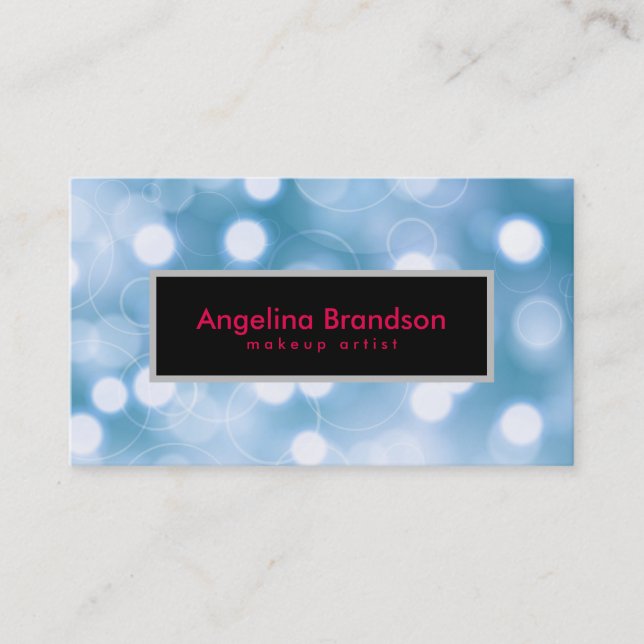 Cool and Unique Black Confetti Business Card (Front)