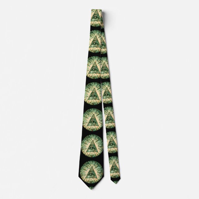 Cool and Unique Camouflage Illuminati Tie (Front)