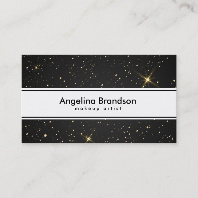 Cool and Unique White Confetti Business Card (Front)