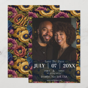 Cool Anemones Lakeside Wedding Save the Date
