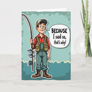 Cool Angler Fathers Day Card