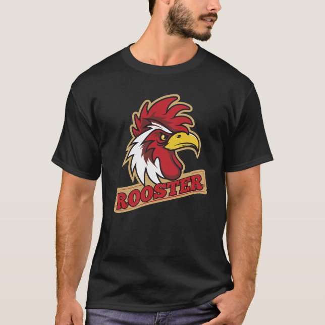 Cool Angry Rooster T-Shirt (Front)