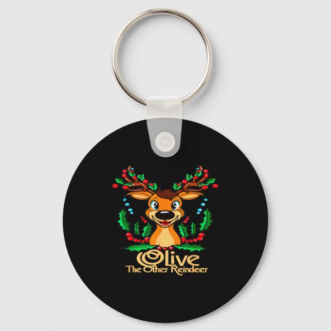 Cool Animal Designs And More Olive The Other Reind Key Ring (Front)