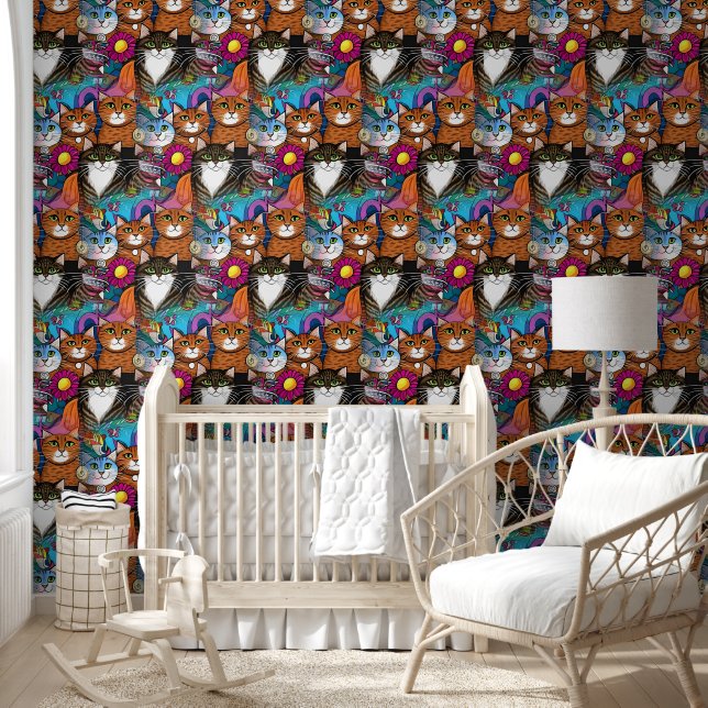 Cool Animal Pattern - Cute Cats 8 Wallpaper (Kids)
