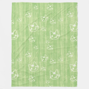 Cool Animal Pattern - Cute Cats 9 Fleece Blanket