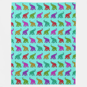 Cool Animal Pattern - Elephant 8 Fleece Blanket