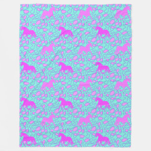 Cool Animal Pattern - Horse Silhouette 1  Fleece Blanket