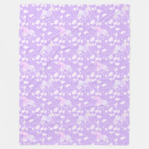 Cool Animal Pattern - Horse Silhouette 3 Fleece Blanket