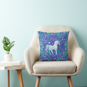 Cool Animal Pattern - Mandala Unicorn 1 Cushion