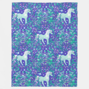 Cool Animal Pattern - Mandala Unicorn 1 Fleece Blanket