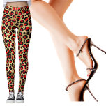 Cool Animal Print Fun Leopard Scarlet Gold  Leggings<br><div class="desc">Have fun -- enjoy these cool Scarlet and Gold Leopard Leggings  -- not your yesterday's Gone With the Wind Scarlet -- this Scarlet makes a statement.</div>
