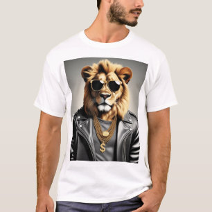 Cool Animal With Sunglasses And A Leather Jacket T-Shirt